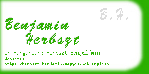 benjamin herbszt business card